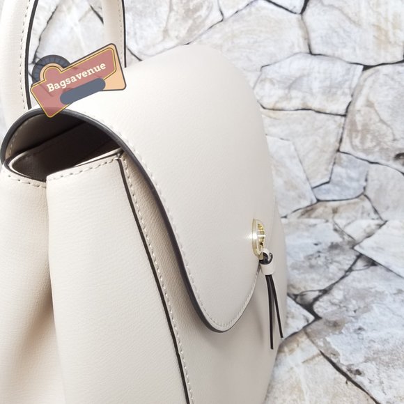 NWT  Adel Medium Flap Backpack in Warm beige Leather WKRU6412 Kate Spade Cream main image 7